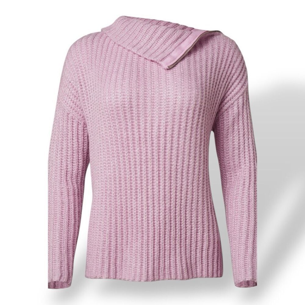 NWOT Venus Pink Metallic Sweater Sz S
